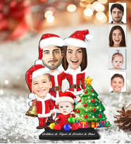 Kişiye Özel Yılbaşı Aile Ahşap Biblo-4