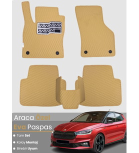SKODA FABİA 4 (2021-2025) Uyumlu EVA Paspas Tam Set–Oto Paspas,Araca Özel,Kolay Montaj