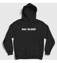 Presmono Unisex Beyaz Nap Queen Hediye Uykucu Prenses Kapüşonlu Sweatshirt 504010tt (Siyah)