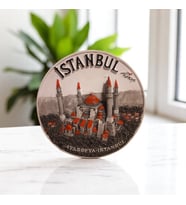 İstanbul Seramik Tabak Duvar Masa Süsü Dekor 18 CM Kırmızı