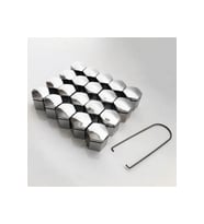 Bijon Kapağı Krom Efekt 17''mm Uyumlu 20li Set