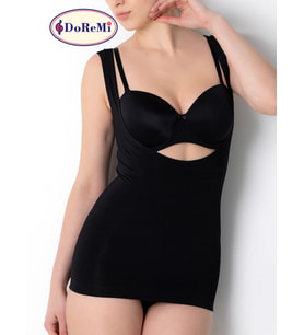 DoReMi Göğüs Altı Toparlayıcı Dikişsiz Atlet (Siyah)