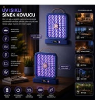 UV Işıklı Sinek Kovucu - Şarjlı ve Elektrik Çarpmalı - Dijital Ekranlı
