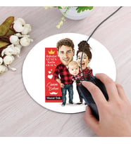 Kişiye Özel Oğlan Babası Karikatürlü Mousepad