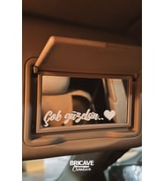 Çok Güzelsin Güneşlik Ayna Yazısı Araba-Motosiklet Cam Etiket Sticker 7,2x1,8cm