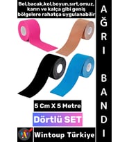 #AğrıBandı Uzun Süre Etkili Kas Bel Bacak Kol Boyun Sırt Omuz Karın Kalça Isı Ağrı Bandı Dörtlü SET
