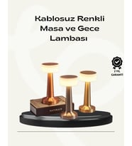 Modern USB'li Kablosuz Masa Lambası – Minimalist Tasarım, 3 Farklı Parlaklık