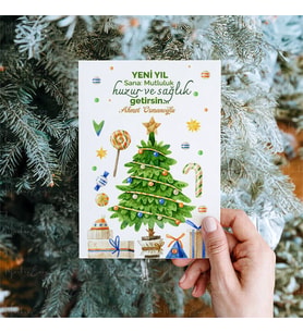 Yılbaşı Kutlama Mesajlı Kartpostal