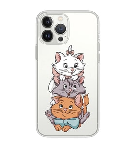 Iphone 12 PRO Uyumlu Marie Kedi Tasarımlı Şeffaf Telefon Kılıfı