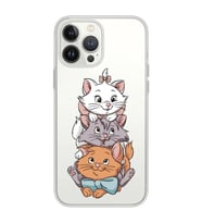Iphone 12 PRO Uyumlu Marie Kedi Tasarımlı Şeffaf Telefon Kılıfı