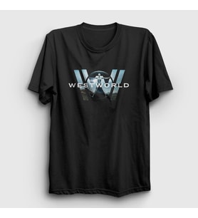 Presmono Unisex Siyah Logo V3 Westworld T-Shirt 224120tt