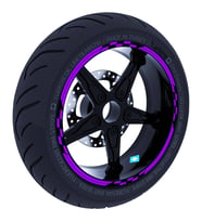 Moto GP Yarış Bayraklı Patlıcan Moru Jant Şeridi Sticker Çınar Extreme