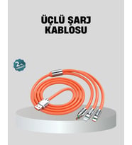 Üçlü Şarj Kablosu – Yüksek Hızlı, Dayanıklı Ve Uzun Ömürlü