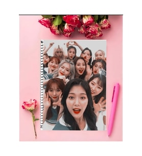 Loona Kpop Defter 1 Adet Özel Tasarım A4 Boyutu 21*29 Cm Telli Kareli