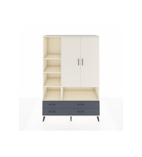 Hyperion Dolap 8 Raflı 4 Çekmeceli 2 Kapaklı 132x44x195 Aytaşı-Aytaşı/Antrasit