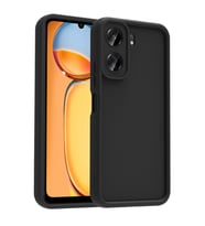 Xiaomi Poco C65 Kılıf Kamera Korumalı Kalın Kenarlı Viera Silikon Case (Siyah)