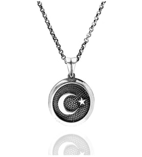 TÜRK BAYRAĞI  925 AYAR GÜMÜŞ KOLYE