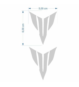 Yamaha Yamaha Mt Logo 5 X 5 Cm Gri Sticker 2 Li