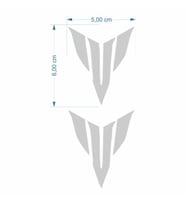 Yamaha Yamaha Mt Logo 5 X 5 Cm Gri Sticker 2 Li