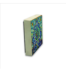 Çini Desen Baskılı Doğaltaş  Magnet(KD-012)Buzdolabı Süsü