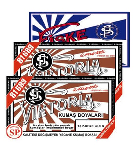 Viktoria Kumaş Boyası Orta Kahve 2Pk+Fiske Sabitleme 1Pk
