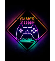 Gamer Zone Led Işıklı Tablo