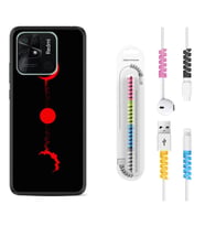 Xiaomi Poco X3 Pro M4 Pro X4 Pro C40 10C Kılıf Kablo Koruma Spiral Silikon Red Moon 1710