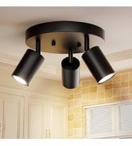 RİOLİGHT MODERN8 SİYAH MUTFAK,SALON,GİYİNME ODASI,CAFELER İÇİN GÜN İŞİĞI METAL 3LÜ SPOT(AMPUL DAHİL)