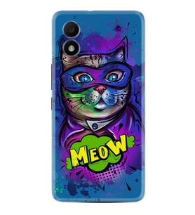 TCL 303 Kılıf Silikon Desen Özel Seri Super Meow 1715