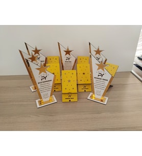 HEDİYELİK PLAKET  iş arkadaşlarına / çalışanlarına / v.b.(Kişiye özel İsim yazılı) (Beyaz - Gold)