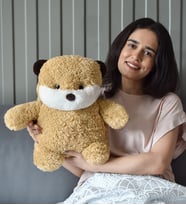Puk Köpek Peluş Oyuncak Sevimli ve Yumuşak Arkadaşınız" (Kahverengi)