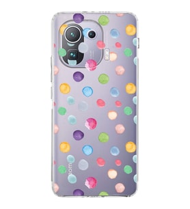 PrintiFy Xiaomi Mi 11 Pro ile Uyumlu Water Color 6  Kamera Korumalı Şeffaf  Kılıf