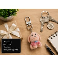 Sevimli Peluş Köpek Charm Hediye Süs Aksesuar Çanta ve Anahtar Süsü