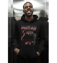 Vintage Tasarım Spider-man Baskılı Unisex Oversize Örümcek Adam Film Hoodie