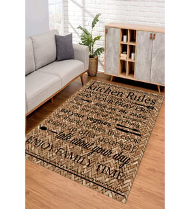 Dijital Kaymaz Taban Yıkanabilir Renkli Salon Halısı Mutfak Halısı Yolluk ND-SD-361 (Çok Renkli)