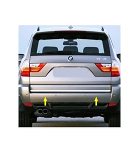 BMW X3 Krom Alt Bagaj Çıtası 2004-2010 Arası Paslanmaz Çelik (Gümüş)