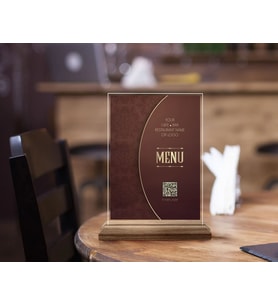 BK Gift Restoran & Cafe & Barlara Özel Ahşap Standlı Pleksi QR Kod Menü, Cafe&Bar için QR kodlu Tabela, QR kodlu Masa Dekoru - 10 ADET-19