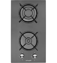 (Eminçelik Ürünüdür) ELLETİ Elt-Ah 4120 Bg30 Eng Domino Siyah Cam Ankastre Ocak 30 Cm
