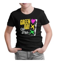 Green Day - Oh Love Siyah Çocuk Tshirt