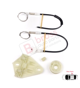 Renault Megane MK1 X64 1996-2003 4/5 Kapı 7700834342 İçin Arka Sağ Kapı Cam Kriko Tamir Seti