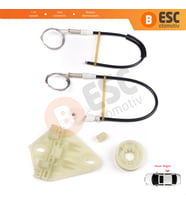 Renault Megane MK1 X64 1996-2003 4/5 Kapı 7700834342 İçin Arka Sağ Kapı Cam Kriko Tamir Seti