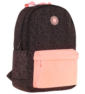 Kaukko Double Colors Üç Bölmeli Kız Çocuk Okul ve Günlük Sırt Çantası - Siyah Pembe - K1836