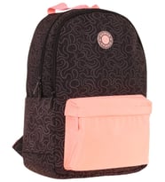Kaukko Double Colors Üç Bölmeli Kız Çocuk Okul ve Günlük Sırt Çantası - Siyah Pembe - K1836