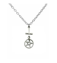 Pentagram Kolye – Unisex Metal Takı, 60 cm Zincirli Gotik & Mistik Stil