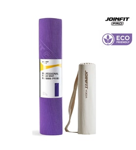 JOINFIT Pro Yoga Matı HD 5mm -Kaymaz Yüzey Yüksek Yoğunluklu Konfor- Fitness Pilates Minderi (Mor)