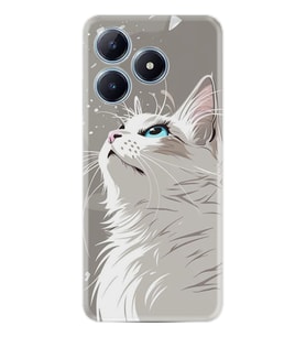 C61 Kılıf Boutique Baskılı Resimli Beyaz Kedi Pcode -061