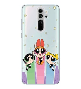 Redmi Note 8 Pro Uyumlu Powerpuff Girls Desenli Şeffaf Telefon Kılıfı