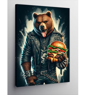 Kanvas Tablo Burgerli Ayı