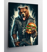Kanvas Tablo Burgerli Ayı