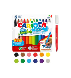 Jumbo Maxi Keçeli Kalem Yıkanabilir 12 Renk